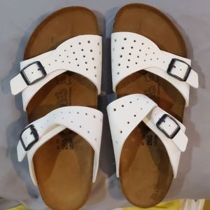 Birks Birkenstock Women’s Sandals White Leather Si